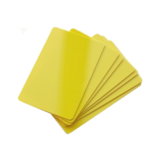 CARTES PVC JAUNES (100) 0.76MM